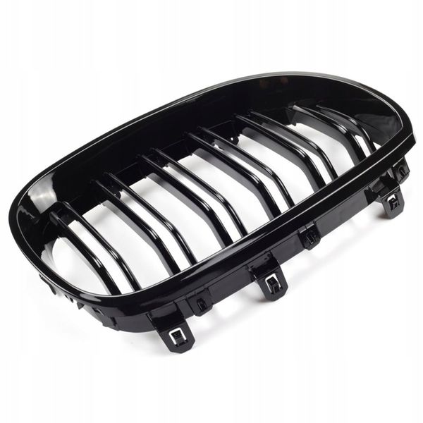 BMW E60 E61 GRILL NERKI M5 CZARNY POŁYSK 2003-2010 zdjęcie 6