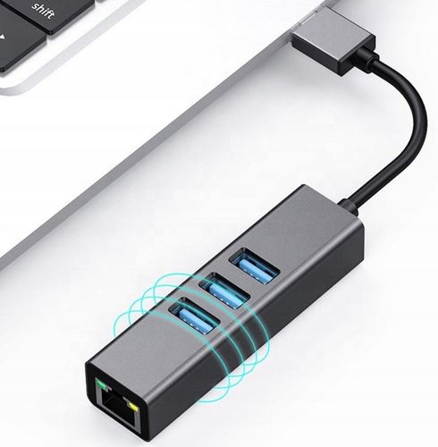 KARTA SIECIOWA HUB USB 3.0 GIGABIT LAN 1000Mb RJ45 na Arena.pl