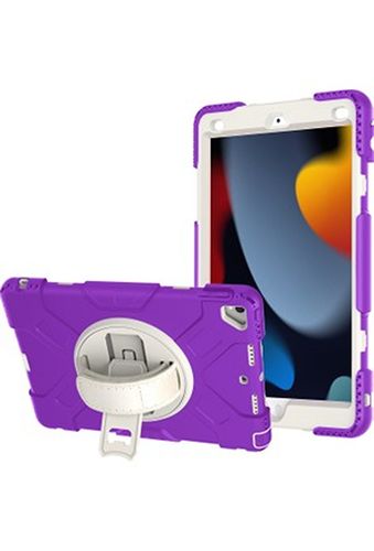 Etui do iPad 9/8/7 10.2" Pancerne z Obrotową Podstawką Fioletowe na Arena.pl