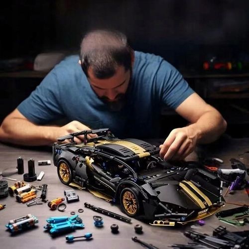 LAMBORGHINI KLOCKI CYBERPUNK 1314 ELEMENTÓW MEGA DUŻY ZESTAW CZARNY na Arena.pl