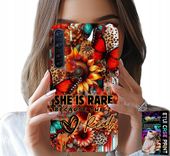 ETUI DO OPPO A91 - SHE IS RARE, SŁONECZNIKI, KWIATY, MOTYLE