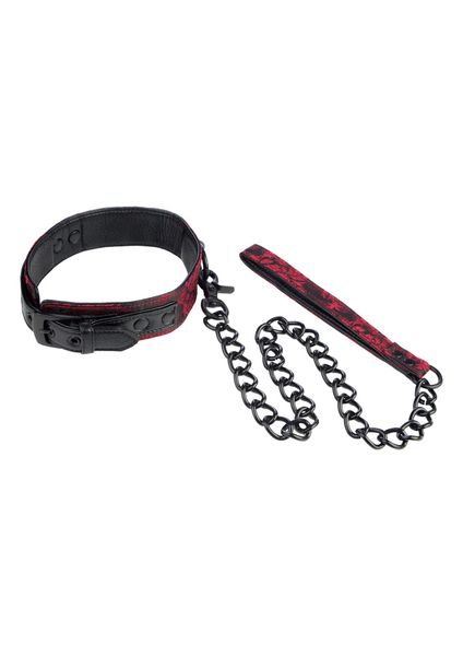 Scandal Collar with Leash Black zdjęcie 1