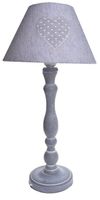 Lampa drewn.beż z sercem