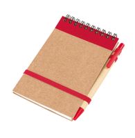 Ekologiczny kołonotatnik RECYCLE M, czerwony