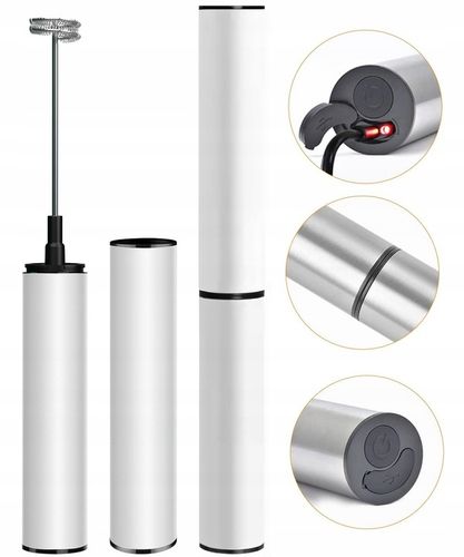 RĘCZNY SPIENIACZ MIKSER DO MLEKA KAWY ELEKTRYCZNY MINI BLENDER 11000 na Arena.pl