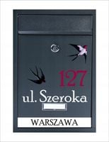 SKRZYNKA NA LISTY POCZTOWA TWÓJ nadruk UV adres numer domu RÓŻNE WZORY