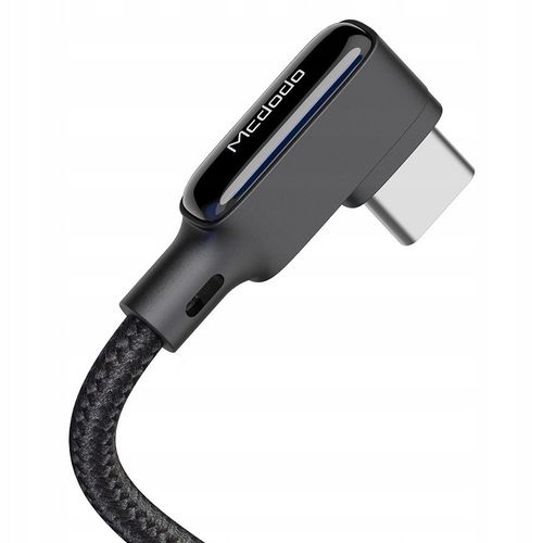 MCDODO KABEL KĄTOWY USB-C SPIRALNY SPRĘŻYNOWY SZYBKIE ŁADOWANIE TYP C LED na Arena.pl