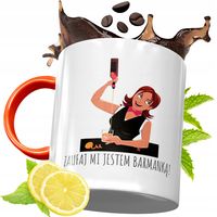 Kubek Pomarańczowy Dla Barmana Prezent Z Nadrukiem Ze Zdjęciem