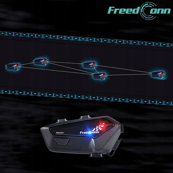 INTERKOM MOTOCYKLOWY FREEDCONN FX PRO V2 EU TRYB MESH 6 OSÓB DŹWIĘK HI-RES zdjęcie 15