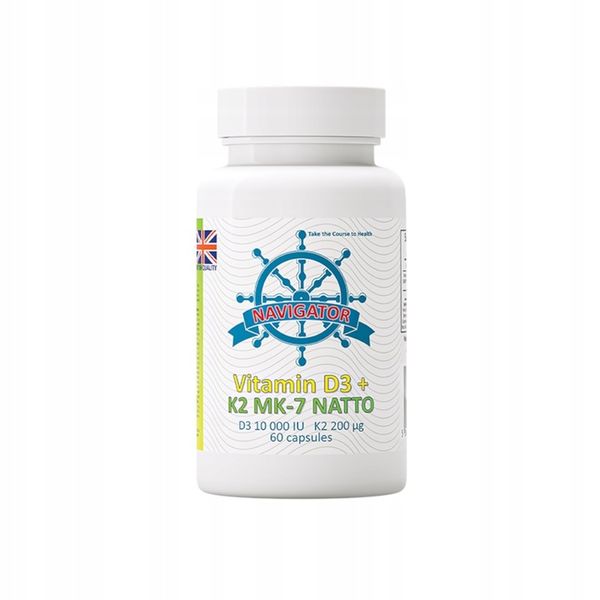 WITAMINA D3 10000IU + K2 MK-7 200mcg 60 kapsułek zdjęcie 1