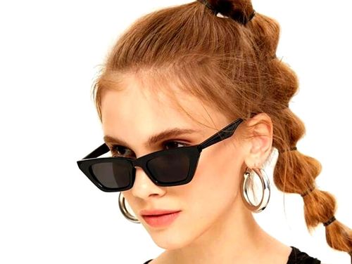 Czarne damskie Przeciwsłoneczne Okulary KOCIE cat retro O72 na Arena.pl