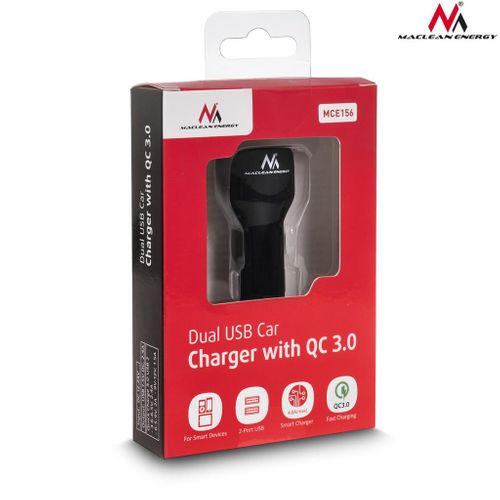 Maclean MCE156 Ładowarka samochodowa max4,8A 2xUSB Qualcomm Quick Charge QC 3.0 na Arena.pl