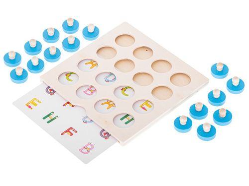 Puzzle drewniane gra planszowa memory + 4 karty na Arena.pl