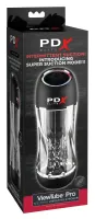 pdx elite viewtube pro - automatyczna maszyna intymna, przezroczysta, 23 cm