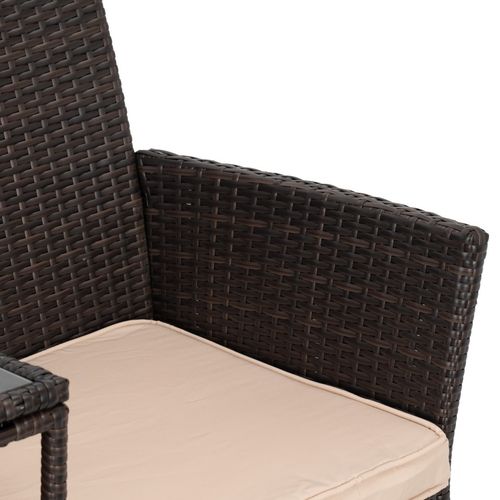 Ławka ogrodowa z technorattanu sofa CORDOBA brązowa na Arena.pl