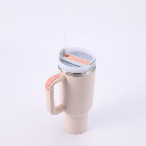 KUBEK TERMICZNY ZE SŁOMKĄ 1200ML KUBEK TERMICZNY ZE SŁOMKĄ PUDROWY RÓŻ na Arena.pl