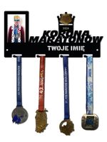Wieszak na medale KORONA MARATONÓW ramka na zdjęcie twoje imię tekst 336.3