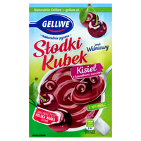 Gellwe Słodki Kubek Kisiel z kawałkami owoców smak wiśniowy 28 g