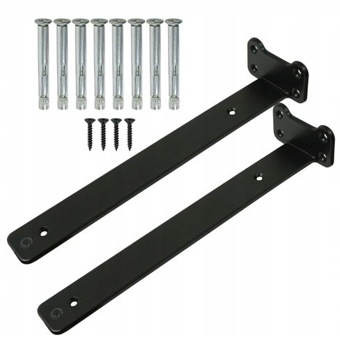 Wspornik typ T 305 mm, uchwyt półki drewnianej, podpórka, loft, czarny na Arena.pl