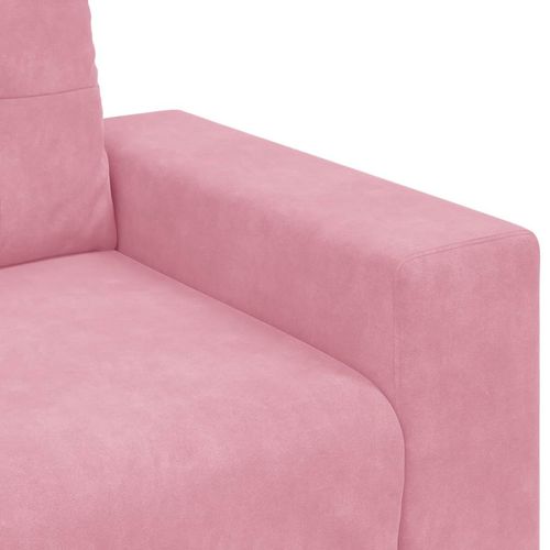 Sofa dwuosobowa, różowa, 120 cm, aksamit na Arena.pl
