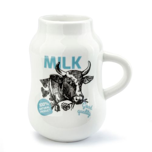 KUBEK CERAMICZNY KROWA BIAŁY 280 ml na Arena.pl