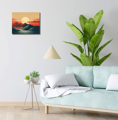 Obraz 40x30cm Zachód Słońca nad Górami na Arena.pl