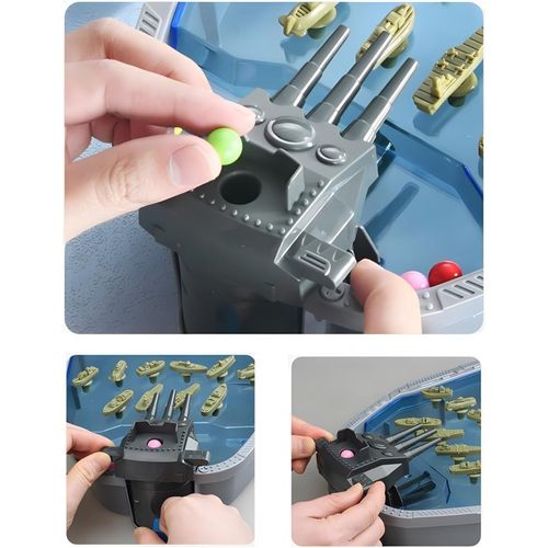 WOOPIE Gra Zręcznościowa "Bitwa Morska" Statki 3D Wyrzutnia Kulek na Arena.pl