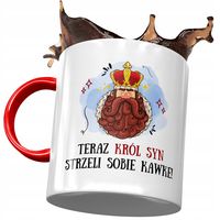 Kubek Czerwony Dla Syna Na Dzień Dziecka Prezent Z Nadrukiem Ze Zdjęciem