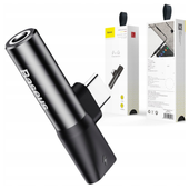 adapter audio baseus usb-c do mini jack 3.5mm + usb-c (czarny)