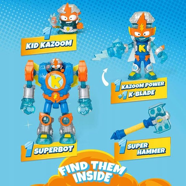 SUPER THINGS ROBOT SUPERBOT KID KAZOOM POWER 15 CM zdjęcie 6