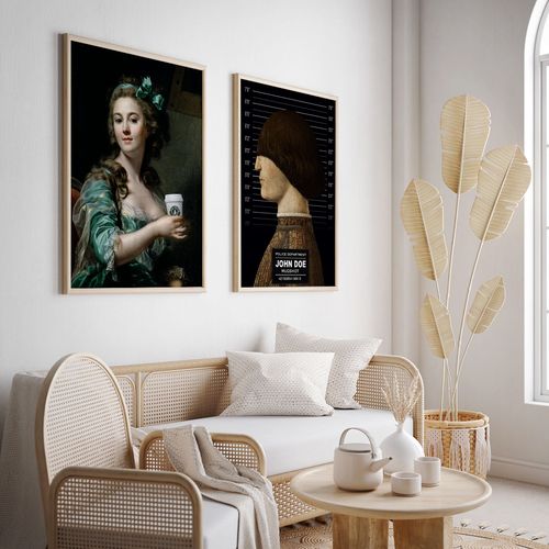 Zestaw dwóch plakatów obrazów 21x29,7 cm A4 na Arena.pl