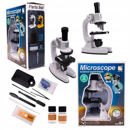 MIKROSKOP EDUKACYJNY ŚWIATŁA LED PRZYBLIŻENIE 1200X PREZENT DLA DZIECKA na Arena.pl