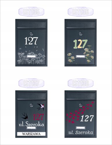 SKRZYNKA NA LISTY POCZTOWA stal z nadrukiem UV adres numer domu miejscowość na Arena.pl