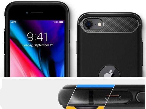 Etui Spigen Rugged Armor do Apple iPhone SE 2020 Matte Black na Arena.pl