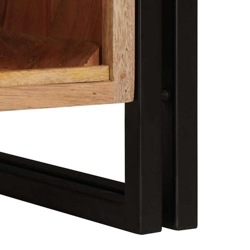 Szafka pod umywalkę z drzwiami Lite drewno akacjowe i żelazo na Arena.pl