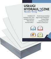 Ulotki A5 100szt reklamowe firmowe USŁUGI HYDRAULICZNE duży wybór wzorów