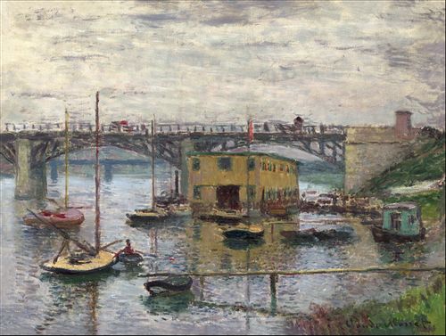 Bridge at Argenteuil on a Gray Day, Claude Monet - plakat 40x30 cm na Arena.pl
