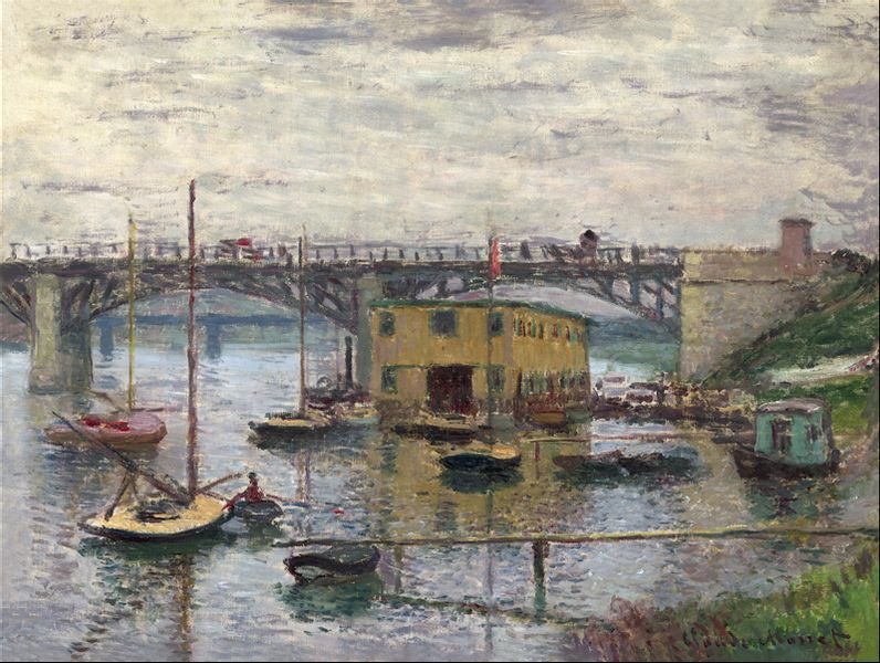 Bridge at Argenteuil on a Gray Day, Claude Monet - plakat 40x30 cm zdjęcie 1