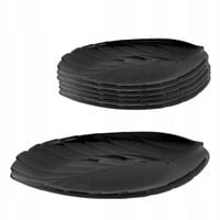 Zestaw 6x Talerzyk deserowy śniadaniowy Altom Design Nocturn Liść 23 cm
