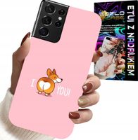 ETUI DO SAMSUNG GALAXY S21 Ultra - ŚMIESZNE WZORY I LOVE YOU PIESEK OBUDOWA