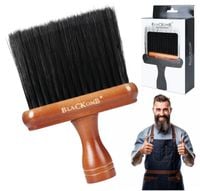 Karkówka Fryzjerska Czarna Drewniana Zmiotka Barberska Pędzel