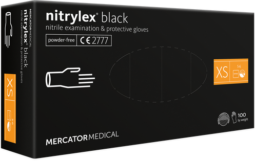 Rękawice nitrylowe nitrylex black XS 100 szt