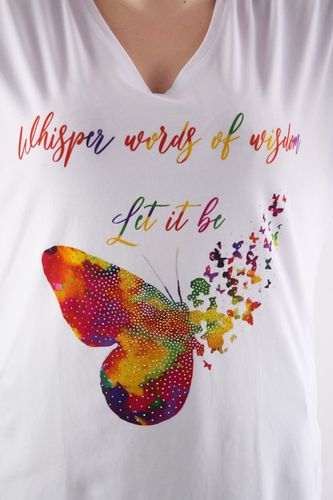 Bluzka Cekinowe motylki Kinga Pudrowy róż UNI na Arena.pl