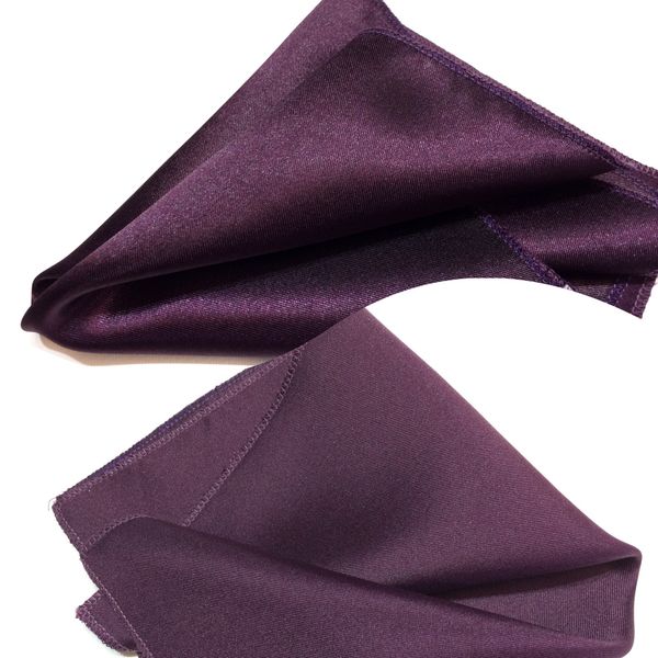 Poszetka satynowa śliwkowa zdjęcie 1