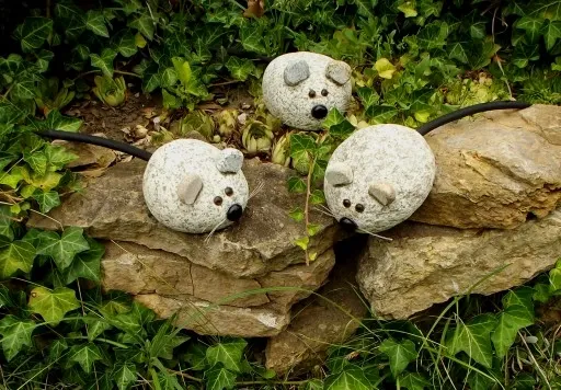 myszka z granitu ozdoba ogród prezent gartdeco1 zdjęcie 8