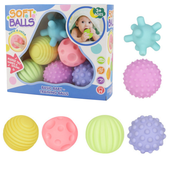 Piłki Sensoryczne Dla Dzieci Edukacyjne Miękkie Kolorowe 6szt