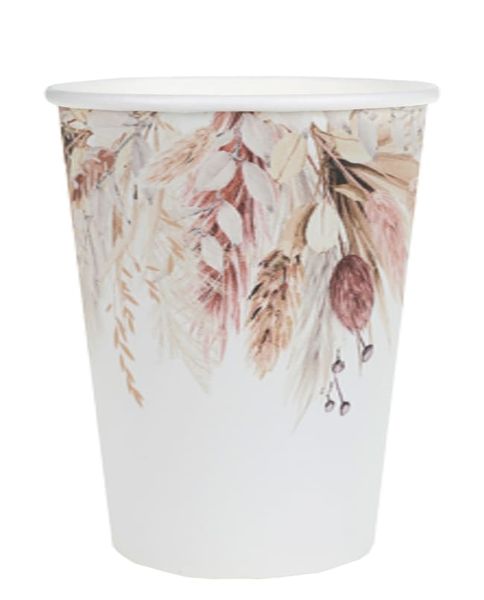 Kubeczki papierowe boho, 10 szt. zdjęcie 1