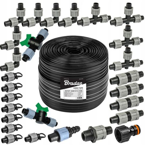 Taśma kroplująca HIRRO TAPE 100m nawadnianie ogrodu szklarni warzyw sadów na Arena.pl