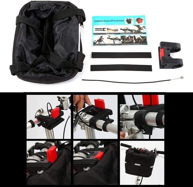 KOSZYK NA KIEROWNICĘ DO ROWERU + TORBA 10L zdjęcie 2