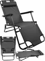 Leżak Plażowy Ogrodowy Składany Krzesło Fotel